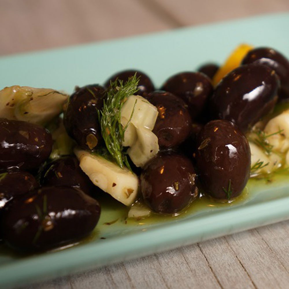recetas para aliñar aceitunas partidas